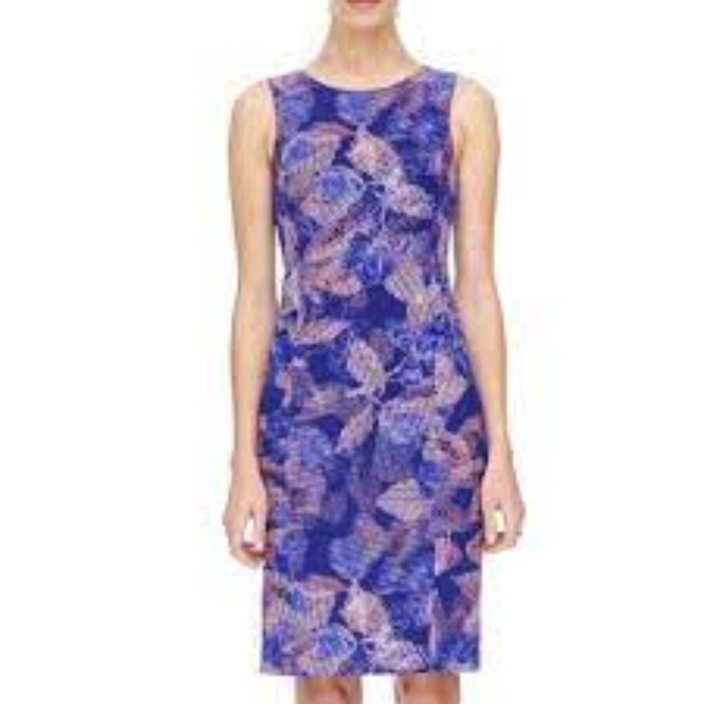 Rebecca Taylor Sonic Garden Multicolor Sleeveless Sheath Dress